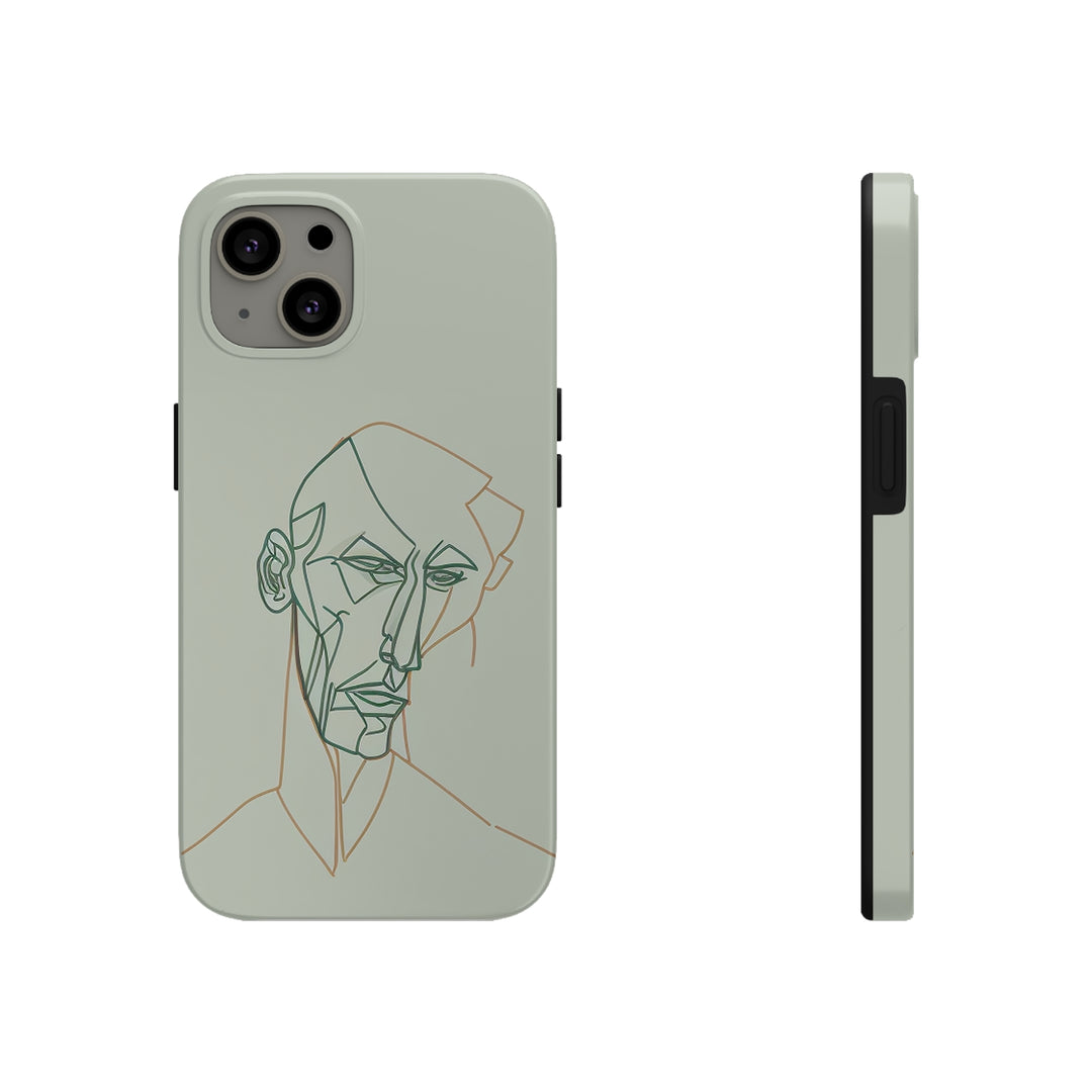 Boho Man Line Art Phone Case: A Mental Health Connection - Tough Phone Cases, Case-Mate | Line Art Phone Case | Line Art Case