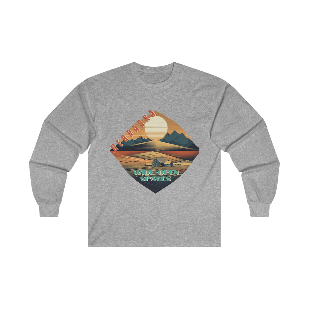 Nebraska Wide Open Spaces Long Sleeve T-shirt