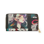 Load image into Gallery viewer, Copy of Anime Wallet - Zipper Wallet , Anime Purse, cloth wallet, Gift For Her,hippie wallet, Wallet For Women, cute wallet, woman wallet
