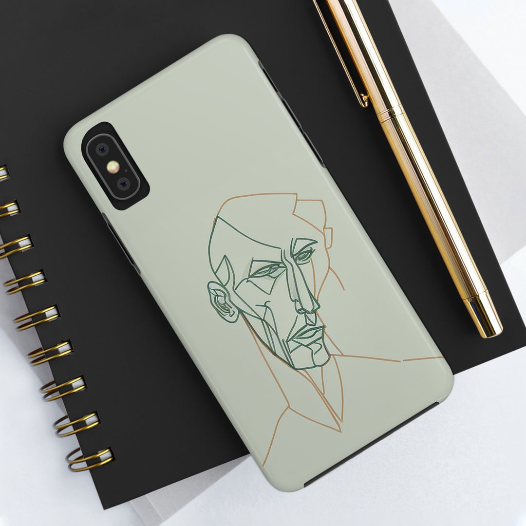 Boho Man Line Art Phone Case: A Mental Health Connection - Tough Phone Cases, Case-Mate | Line Art Phone Case | Line Art Case