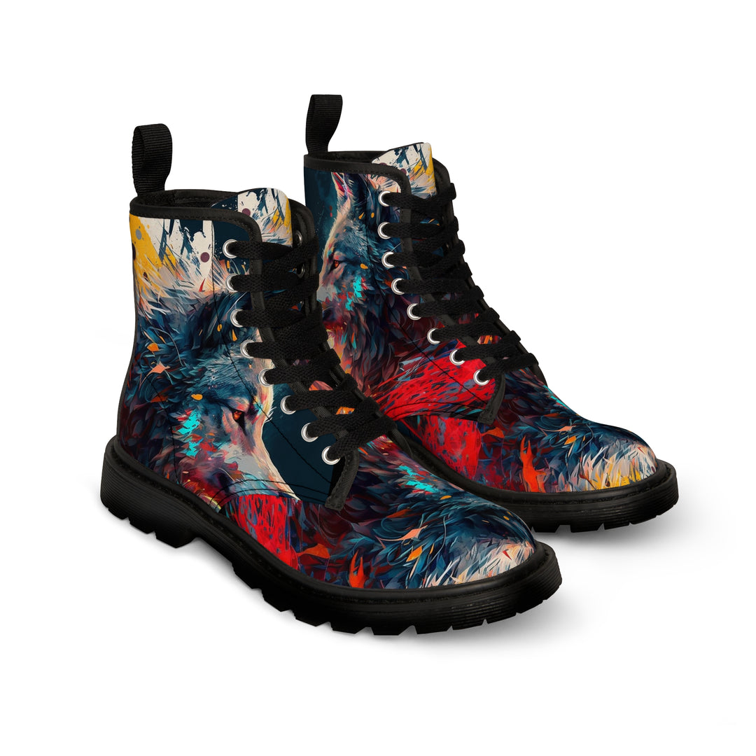 Wise Wolf Canvas Boots for Women