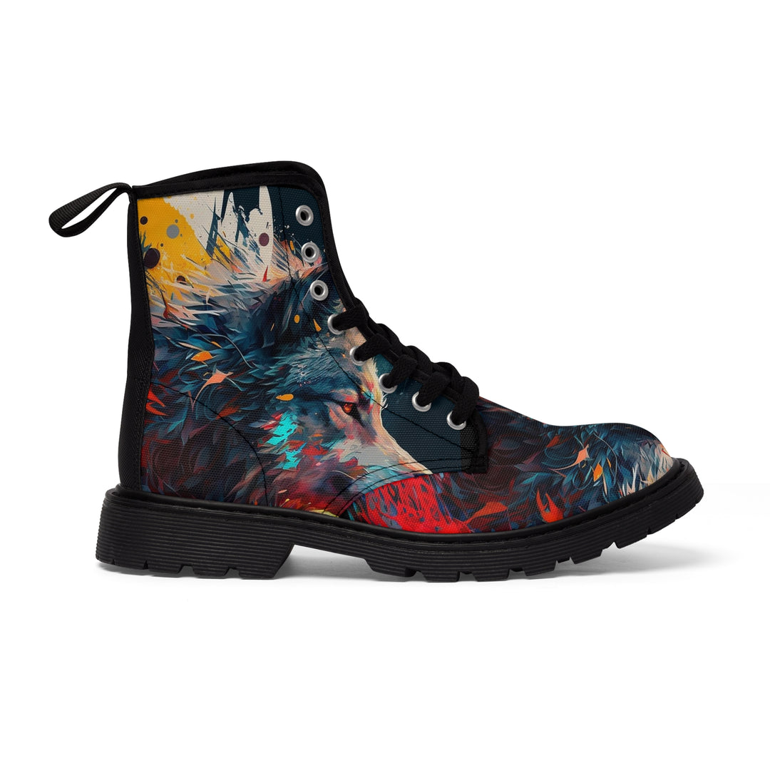 Wise Wolf Canvas Boots for Women