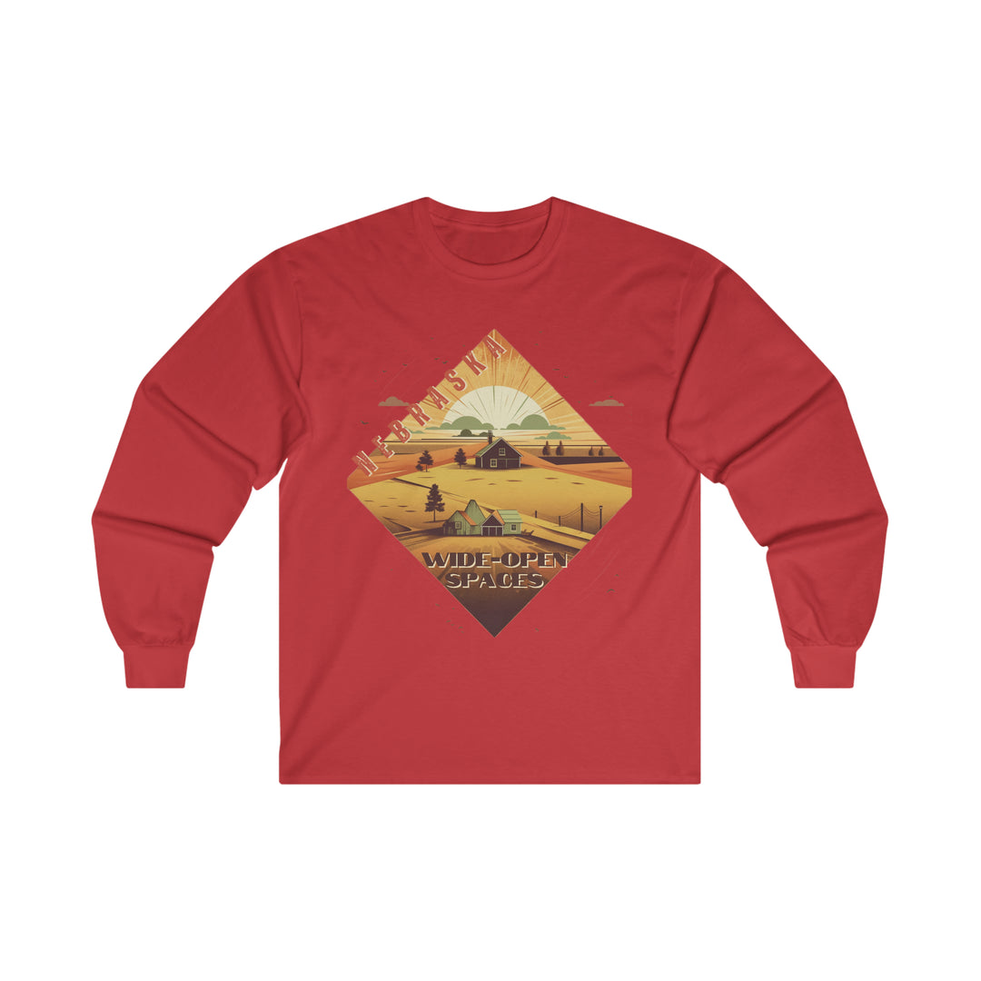 Nebraska Wide Open Spaces Long Sleeve T-shirt