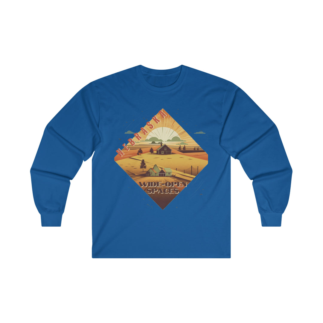 Nebraska Wide Open Spaces Long Sleeve T-shirt