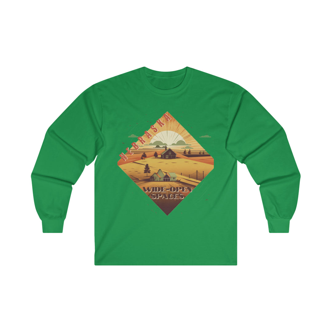 Nebraska Wide Open Spaces Long Sleeve T-shirt