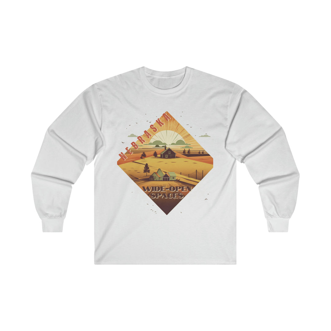 Nebraska Wide Open Spaces Long Sleeve T-shirt