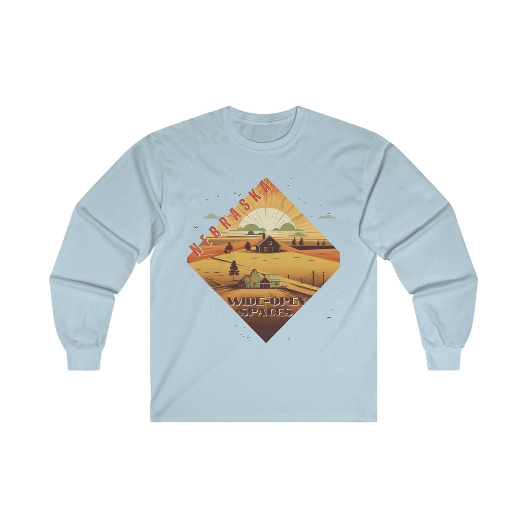 Nebraska Wide Open Spaces Long Sleeve T-shirt