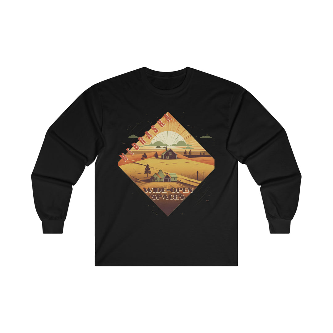 Nebraska Wide Open Spaces Long Sleeve T-shirt