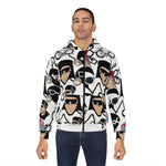 Load image into Gallery viewer, Y2K-inspired Gender Neutral Zip Hoodie with Biker and Hip-Hop Aesthetics
