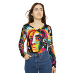 Load image into Gallery viewer, Women&#39;s Long Sleeve V-neck Shirt (AOP)
