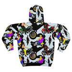 Load image into Gallery viewer, Y2K-inspired Gender Neutral Zip Hoodie with Biker and Hip-Hop Aesthetics
