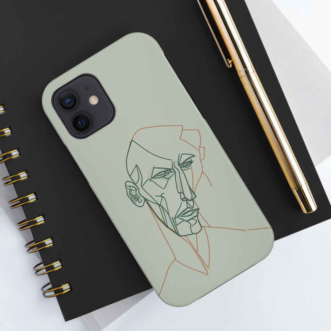 Boho Man Line Art Phone Case: A Mental Health Connection - Tough Phone Cases, Case-Mate | Line Art Phone Case | Line Art Case