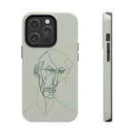 Load image into Gallery viewer, Boho Man Line Art Phone Case: A Mental Health Connection - Tough Phone Cases, Case-Mate | Line Art Phone Case | Line Art Case
