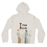 Load image into Gallery viewer, Team Bride Women&#39;s Full-Zip Hoodie with Bridesmaid Line Art and Floral Print - Womens Full-Zip Hoodie
