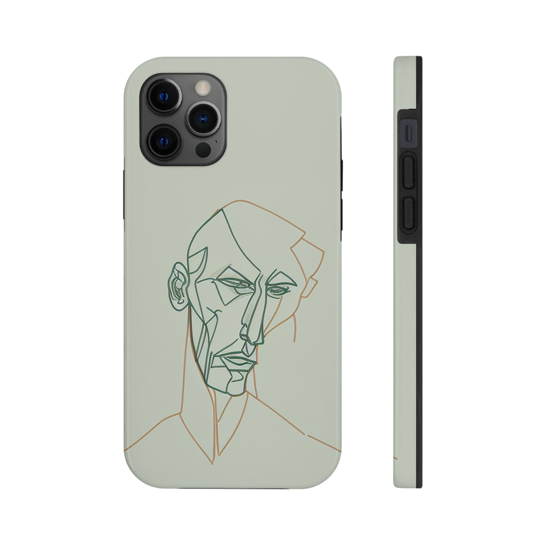 Boho Man Line Art Phone Case: A Mental Health Connection - Tough Phone Cases, Case-Mate | Line Art Phone Case | Line Art Case