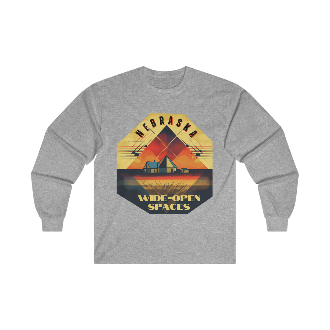 Nebraska Wide Open Spaces Long Sleeve T-shirt