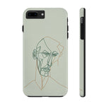 Load image into Gallery viewer, Boho Man Line Art Phone Case: A Mental Health Connection - Tough Phone Cases, Case-Mate | Line Art Phone Case | Line Art Case
