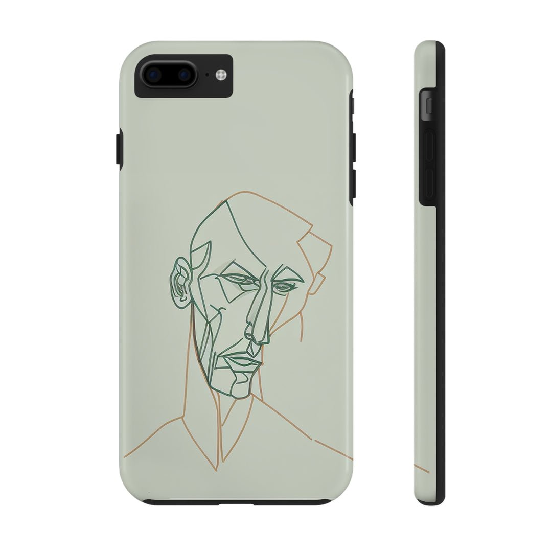 Boho Man Line Art Phone Case: A Mental Health Connection - Tough Phone Cases, Case-Mate | Line Art Phone Case | Line Art Case