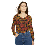 Load image into Gallery viewer, Women&#39;s Long Sleeve V-neck Shirt (AOP)
