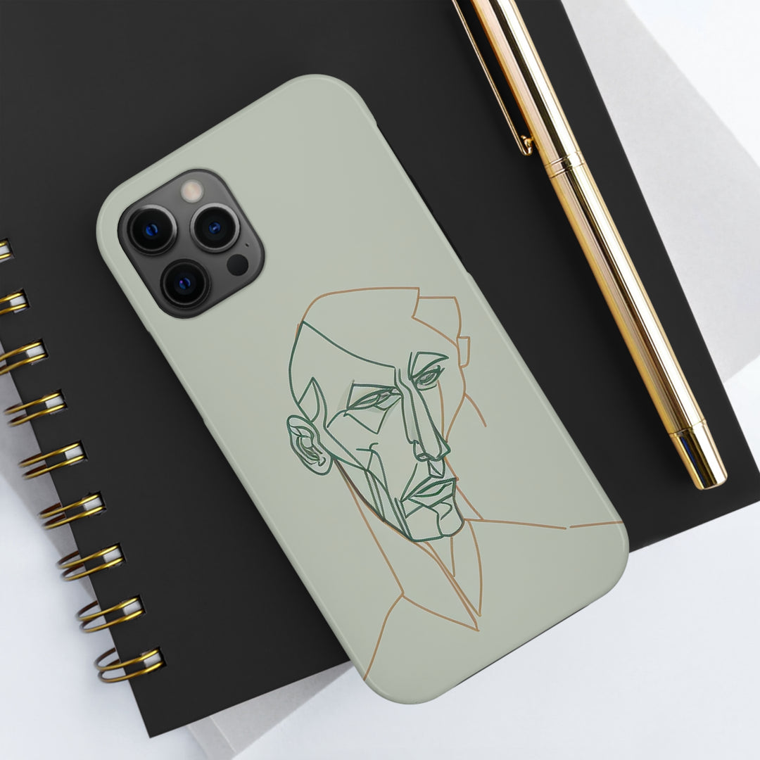 Boho Man Line Art Phone Case: A Mental Health Connection - Tough Phone Cases, Case-Mate | Line Art Phone Case | Line Art Case