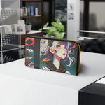 Load image into Gallery viewer, Copy of Anime Wallet - Zipper Wallet , Anime Purse, cloth wallet, Gift For Her,hippie wallet, Wallet For Women, cute wallet, woman wallet
