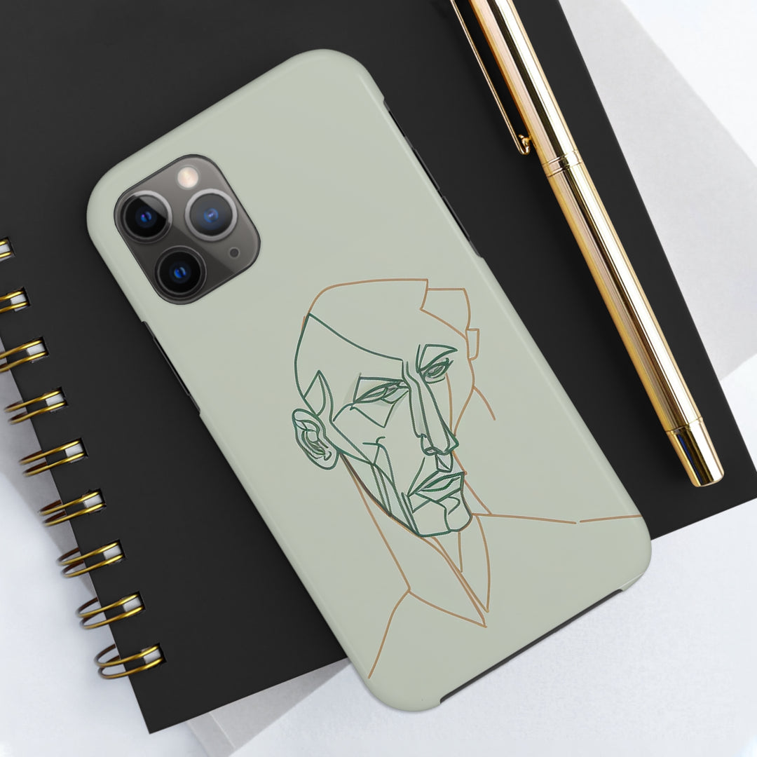 Boho Man Line Art Phone Case: A Mental Health Connection - Tough Phone Cases, Case-Mate | Line Art Phone Case | Line Art Case