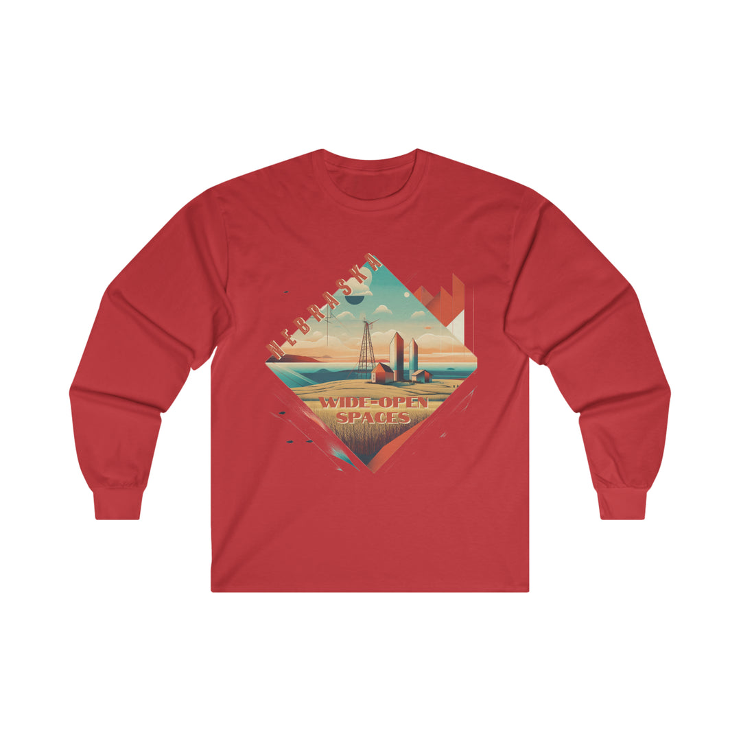 Nebraska Wide Open Spaces Long Sleeve T-shirt