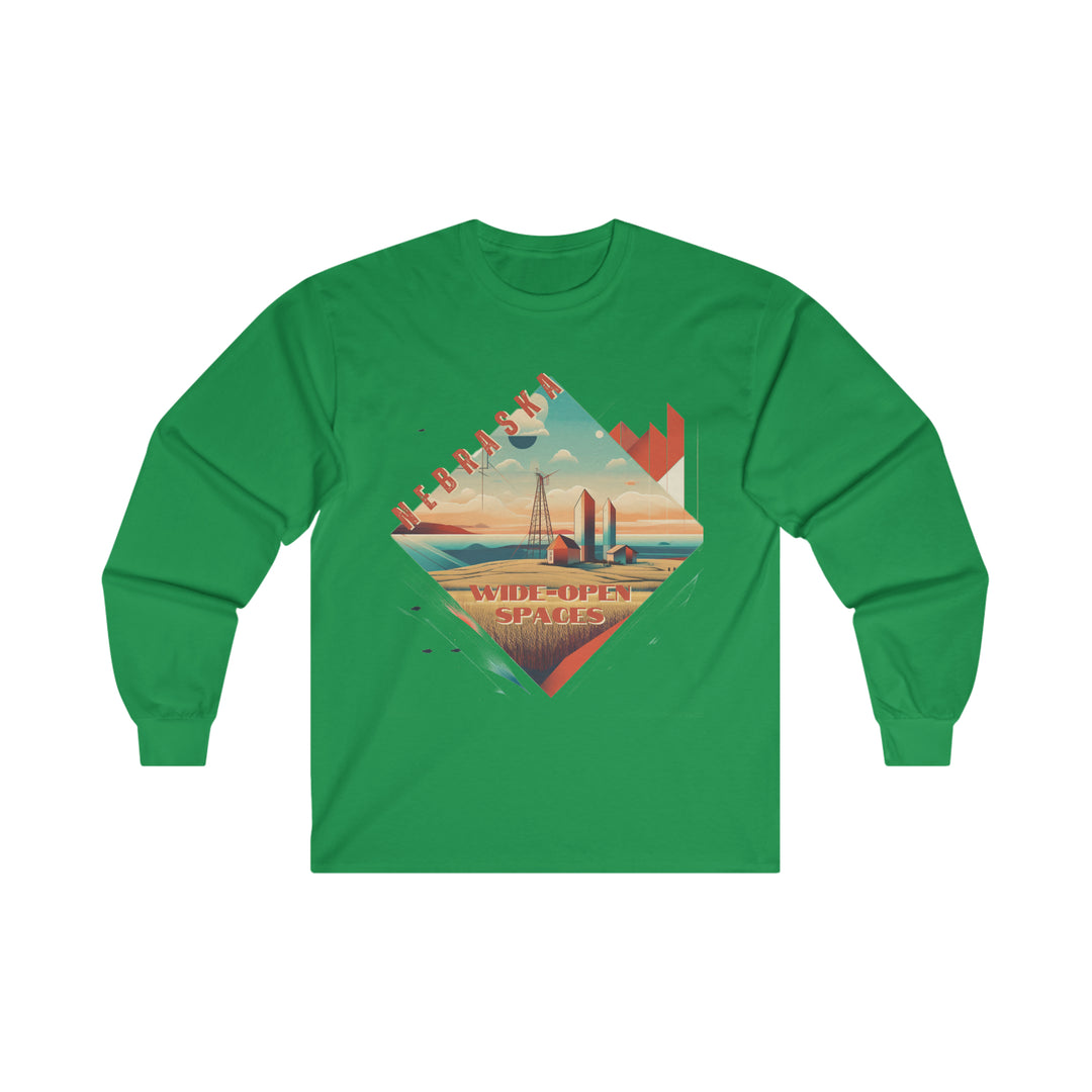 Nebraska Wide Open Spaces Long Sleeve T-shirt