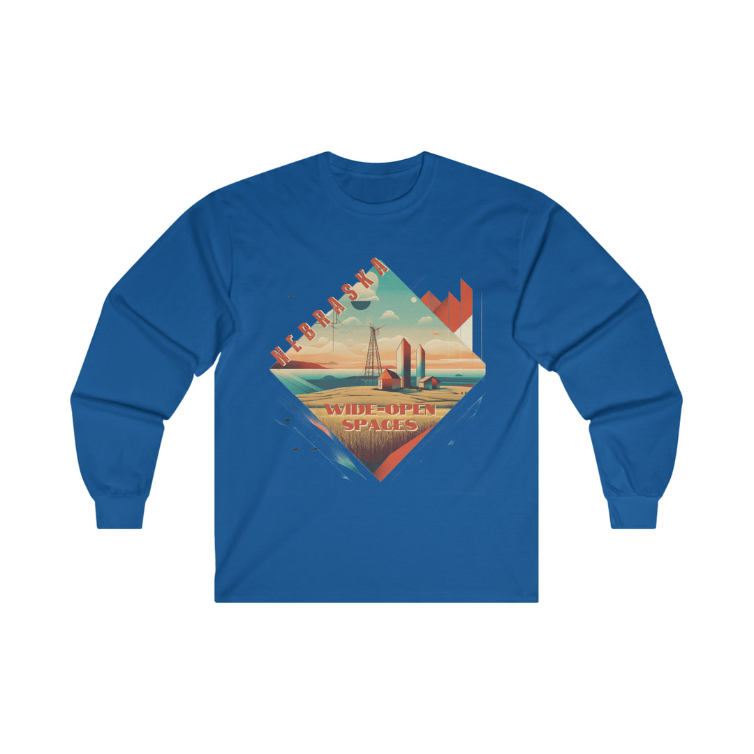 Nebraska Wide Open Spaces Long Sleeve T-shirt