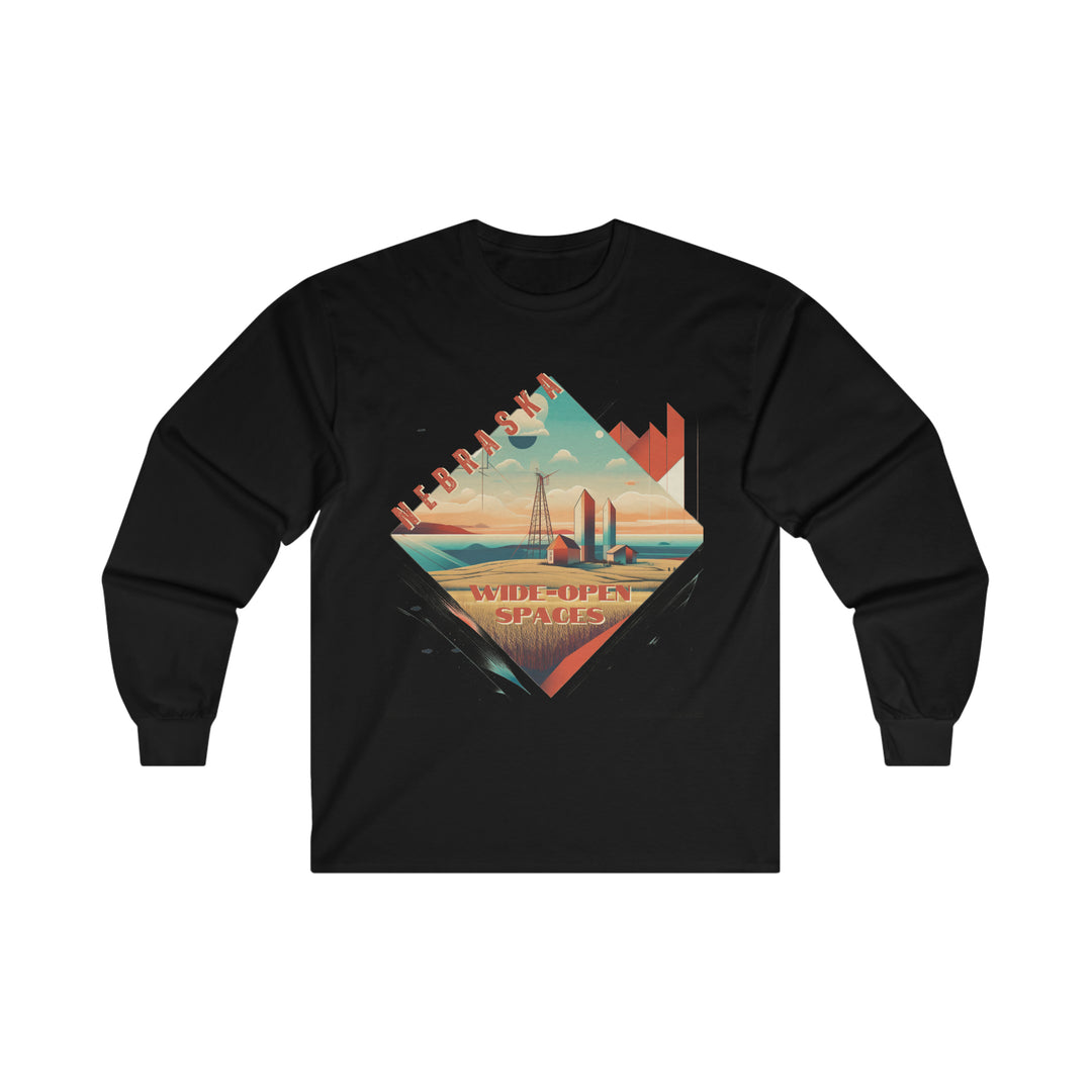 Nebraska Wide Open Spaces Long Sleeve T-shirt