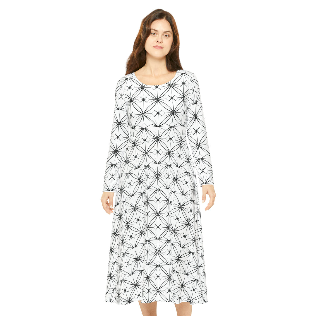 Women's Long Sleeve Dance Dress (AOP)