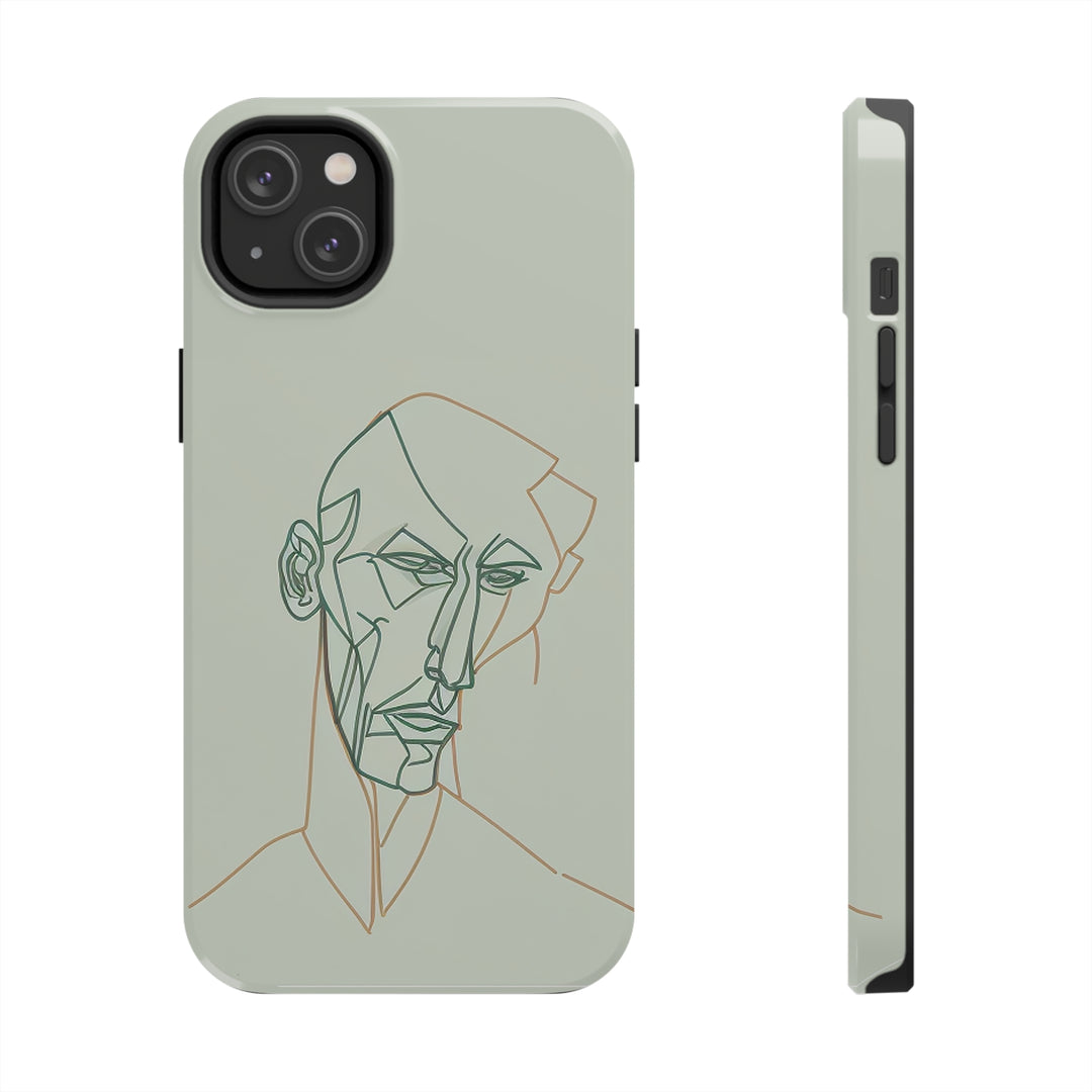 Boho Man Line Art Phone Case: A Mental Health Connection - Tough Phone Cases, Case-Mate | Line Art Phone Case | Line Art Case