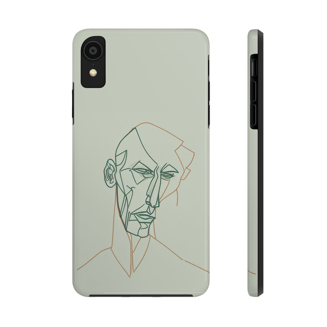 Boho Man Line Art Phone Case: A Mental Health Connection - Tough Phone Cases, Case-Mate | Line Art Phone Case | Line Art Case