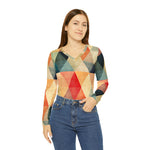 Load image into Gallery viewer, Women&#39;s Long Sleeve V-neck Shirt (AOP)
