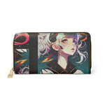 Load image into Gallery viewer, Copy of Anime Wallet - Zipper Wallet , Anime Purse, cloth wallet, Gift For Her,hippie wallet, Wallet For Women, cute wallet, woman wallet
