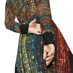 Load image into Gallery viewer, Cosmic Blast Women&#39;s Long Sleeve Dance Dress (AOP)
