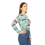 Load image into Gallery viewer, Women&#39;s Long Sleeve V-neck Shirt (AOP)
