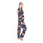 Load image into Gallery viewer, Cute Gamer Pattern Women&#39;s Satin Pajamas -
