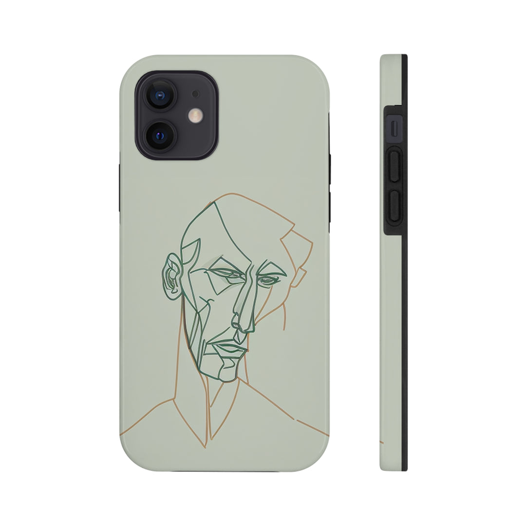 Boho Man Line Art Phone Case: A Mental Health Connection - Tough Phone Cases, Case-Mate | Line Art Phone Case | Line Art Case