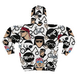 Load image into Gallery viewer, Y2K-inspired Gender Neutral Zip Hoodie with Biker and Hip-Hop Aesthetics
