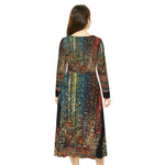 Load image into Gallery viewer, Cosmic Blast Women&#39;s Long Sleeve Dance Dress (AOP)
