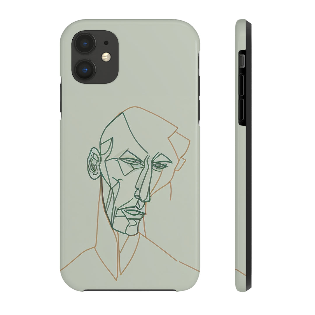 Boho Man Line Art Phone Case: A Mental Health Connection - Tough Phone Cases, Case-Mate | Line Art Phone Case | Line Art Case