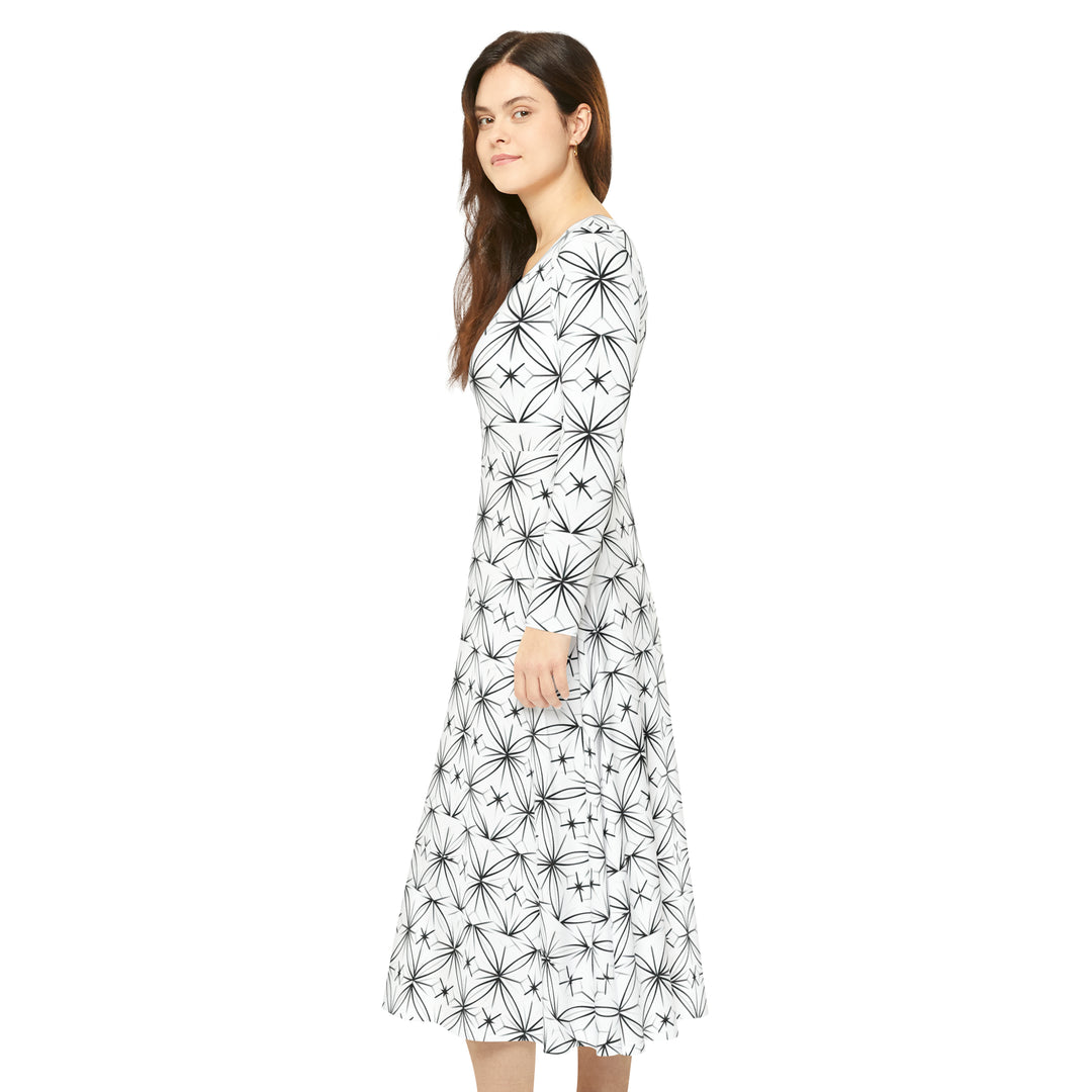 Women's Long Sleeve Dance Dress (AOP)