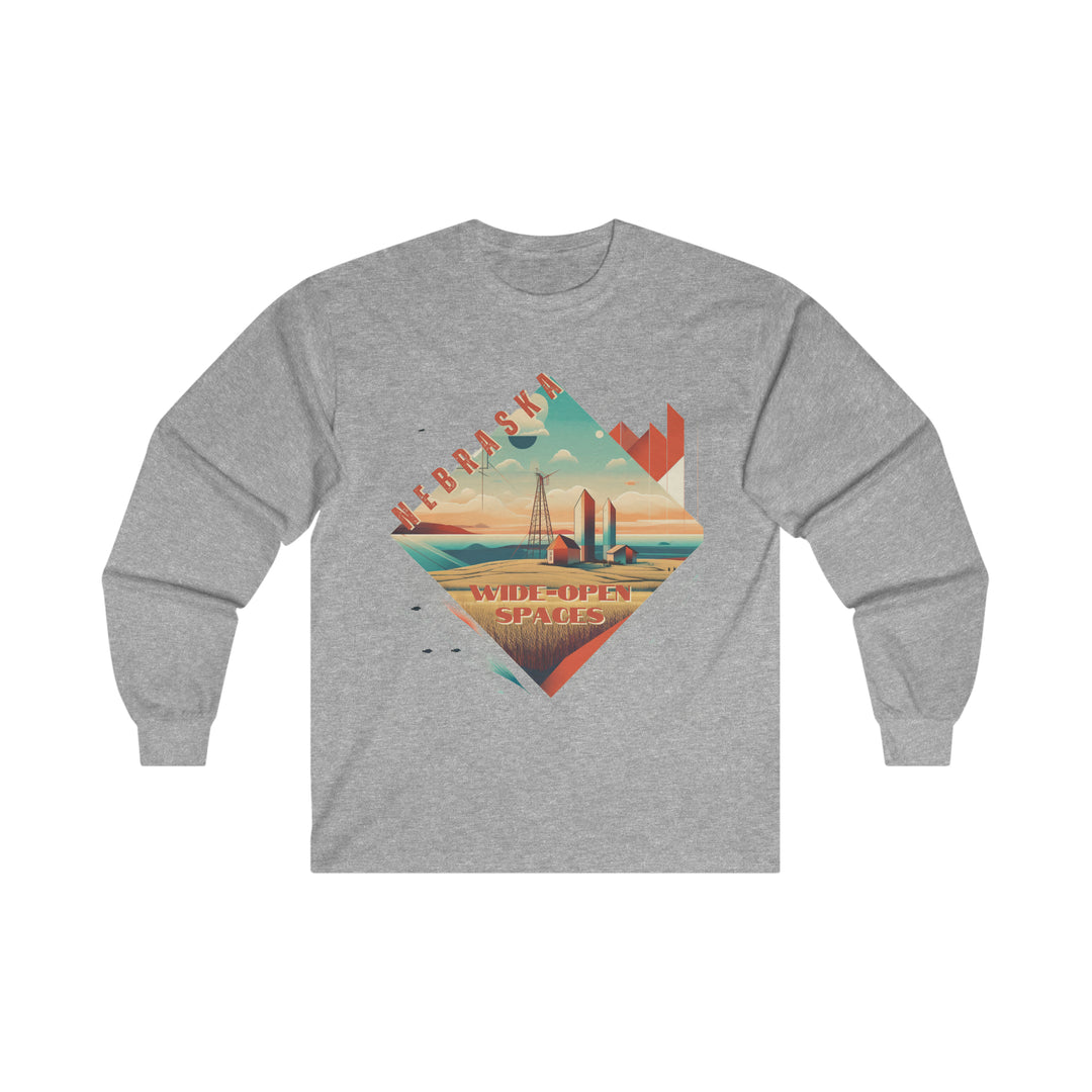 Nebraska Wide Open Spaces Long Sleeve T-shirt