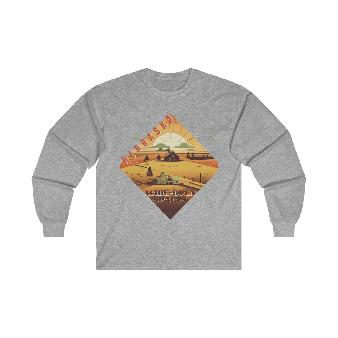 Nebraska Wide Open Spaces Long Sleeve T-shirt