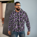 Load image into Gallery viewer, Y2K-inspired Gender Neutral Zip Hoodie with Biker and Hip-Hop Aesthetics
