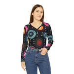 Load image into Gallery viewer, Women&#39;s Long Sleeve V-neck Shirt (AOP)
