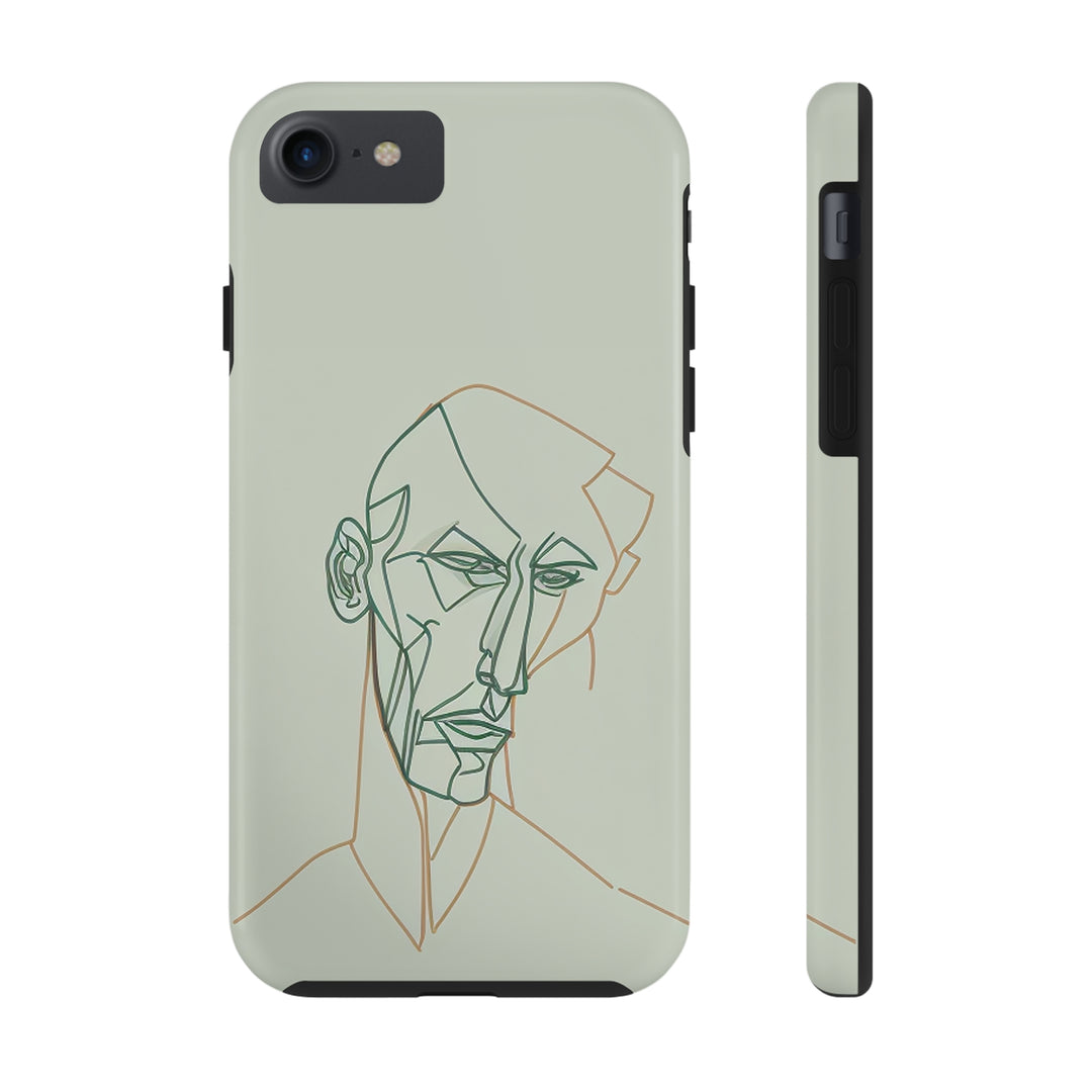 Boho Man Line Art Phone Case: A Mental Health Connection - Tough Phone Cases, Case-Mate | Line Art Phone Case | Line Art Case