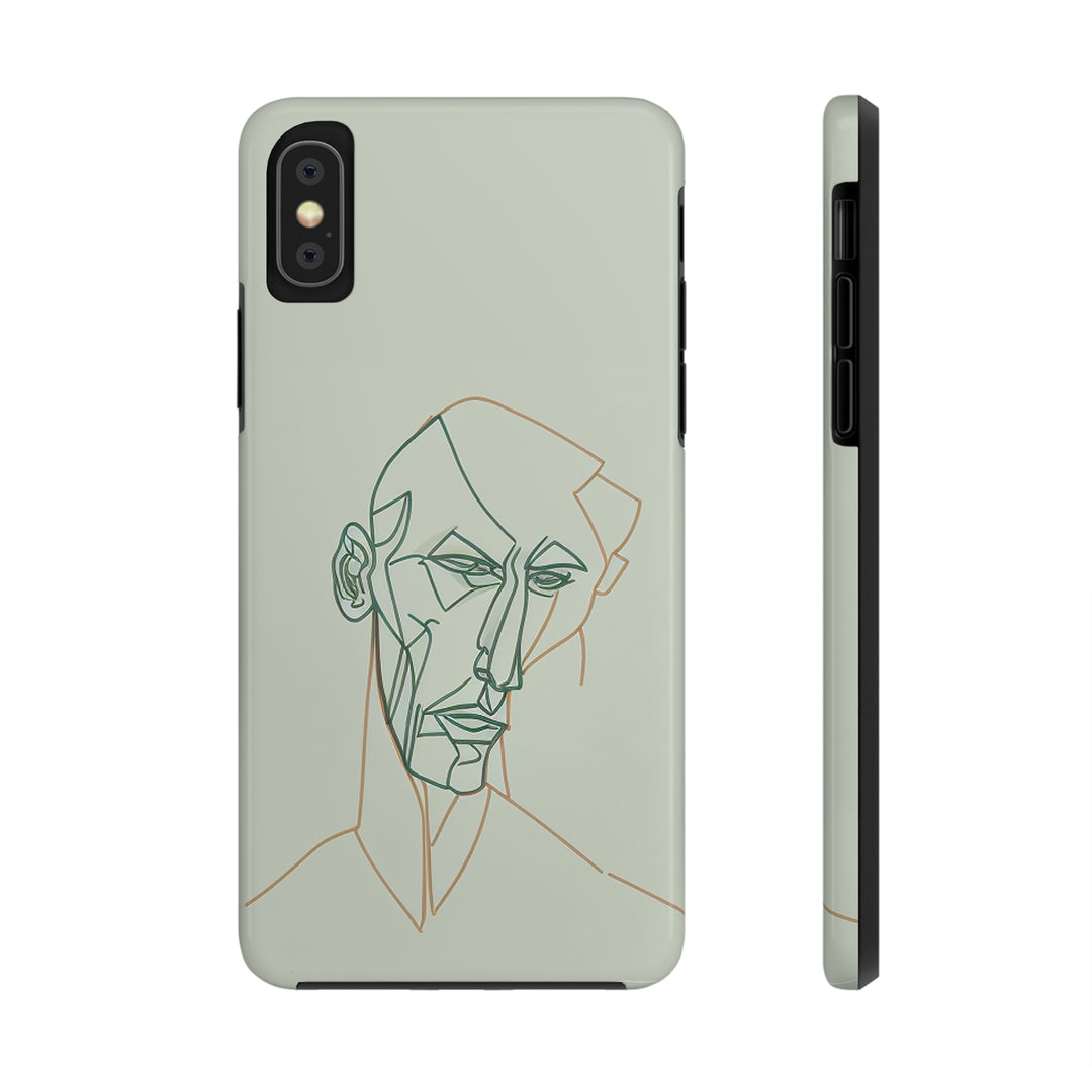 Boho Man Line Art Phone Case: A Mental Health Connection - Tough Phone Cases, Case-Mate | Line Art Phone Case | Line Art Case