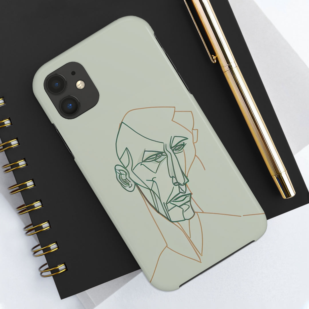 Boho Man Line Art Phone Case: A Mental Health Connection - Tough Phone Cases, Case-Mate | Line Art Phone Case | Line Art Case